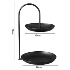 2 Tier Iron Fruit Serving Tray Waterproof Multi Tier Storage Platter For Coffee