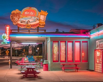 Mr D's Diner US Route 66 American Highway 8x10 Photo Print