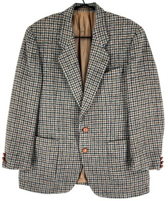 Vintage Harris Tweed Herren Woll Sakko Blazer Jacke Größe L - 44''