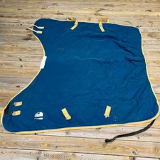SmartPak Ultimate Stable Turnout Blanket Blue/Yellow Quilted Horse Rug