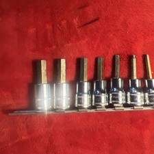 Snap On Tools Usa 7 Piece Metric Allen Hex Socket Set 38 Drive 4mm To 10mm