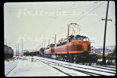 R DUPLICATE SLIDE - Milwaukee Road MILW E73 Electric Action at Butte MT