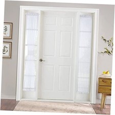 Sidelight Curtains for French Door Voile Sheer 30"W x 72"L Pack of 2 White