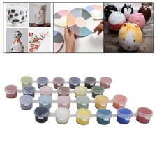 24Pcs Porcelain Glaze Supplies Ceramic Pigments for Adults Beginners