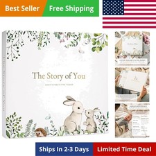 Keepsake Memory Book for Baby Boy or Girl Timeless First 5 Baby Book A Miles...
