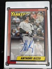 2025 Topps Anthony Rizzo 35th Anniversary Auto 90A-AR YANKEES AUTO On Card