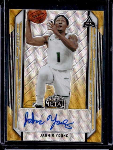 2021-22 Leaf Metal Jahmir Young Gold Wave Auto Autograph #1/1 Aggies