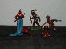 Lot of 5 Johillco Lead Toy American Indian Figures 4