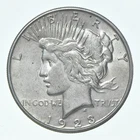(1) 1923-S Choice AU Peace Silver Dollar 90% - CH AU Almost Unc - San Fran *1568