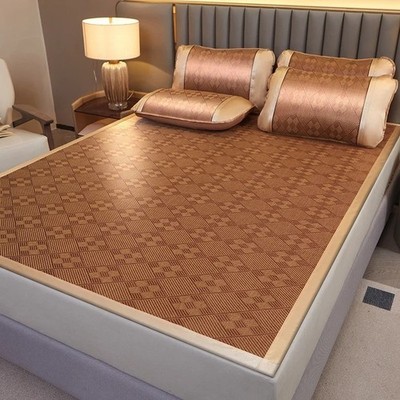 Sommer Isomatte 1Set für Bett Rattan Faltbar Natur Bambus Kühl Bett Matte Auflage