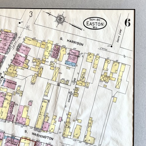 Maryland History A STUNNING / 1912 Sanborn Insurance Co Map of Downtown 1st ed - Picture 2 of 5