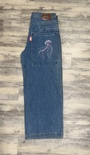 Ultra Baggy Skater Y2K Jeans Baggy Wide Leg With Jellyfish Embroidered