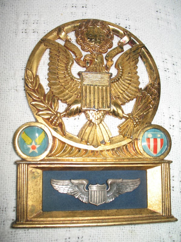 1947 US  Air Force USAF ArmyCommemorative Original Plaque  24 karat gold plated
