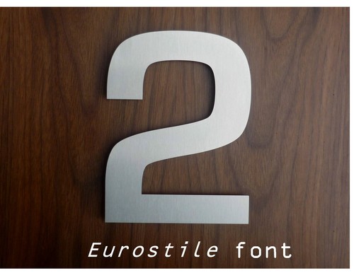 EUROSTILE Floating Modern Edelstahl / Anthrazitgrau Hausnummer - Bild 3 von 12