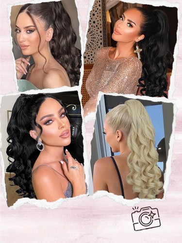 26" Real Ponytail Claw Clip Hair Extension Pony Tail Thick Hairpiece in As Human - 第 14/26 張圖片
