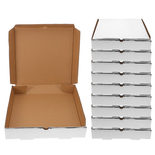 10pcs Takeout Pizza Boxes Bakery Pizza Wrapping Boxes Pizza Take Out Containers - Picture 6 of 12