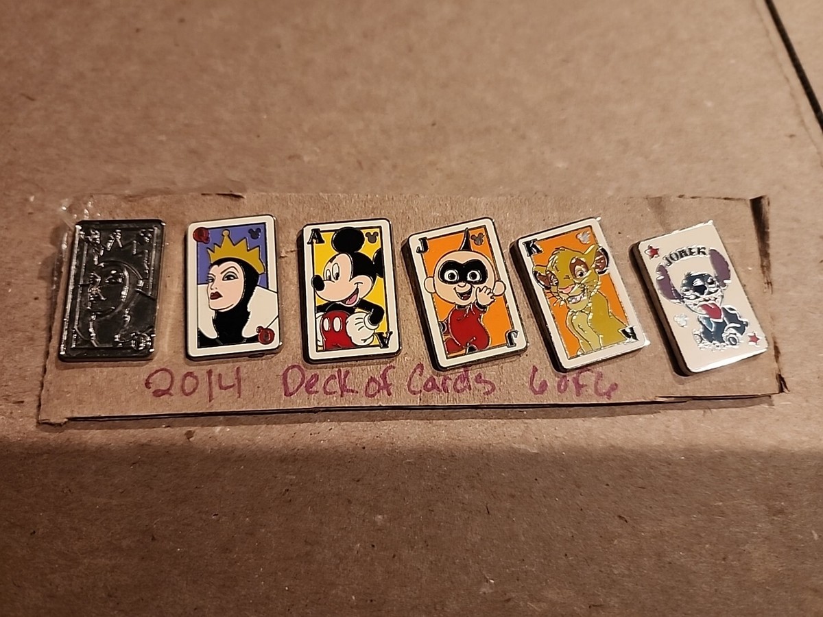 DISNEY PIN HIDDEN MICKEY DECK OF CARDS EVIL QUEEN STITCH