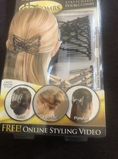EZ Combs Fabulous Hairstyles Instantly Package of 2 Stretchable Double Combs