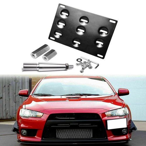 Front Bumper Tow Hook License Plate Mounting Bracket Holder for Lancer Evo X 10 - Bild 1 von 12