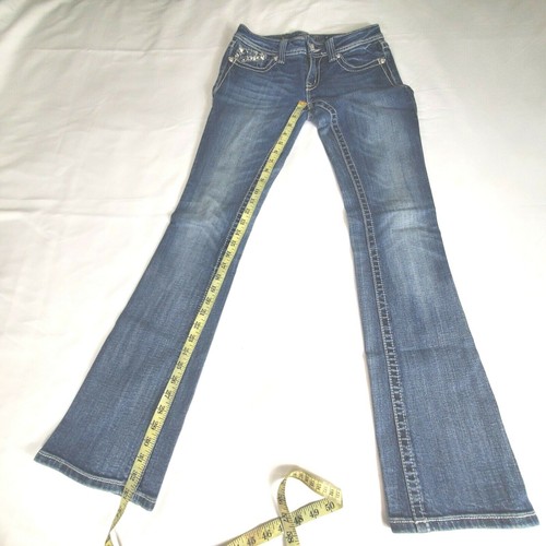 Miss Me 27 Bootcut Lacey Blingy JP5365B Medium Wash Womens Blue Denim Jeans - Picture 5 of 12