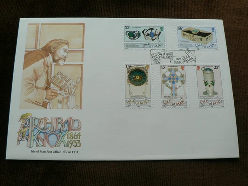 1989 Isle of Man First Day Cover, Archibald Knox