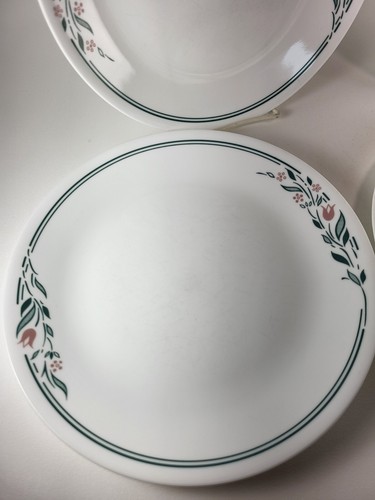 CORELLE ROSEMARIE Pattern Dinner PLATES Set of 4, 10.25" Discontinued - Picture 4 of 8