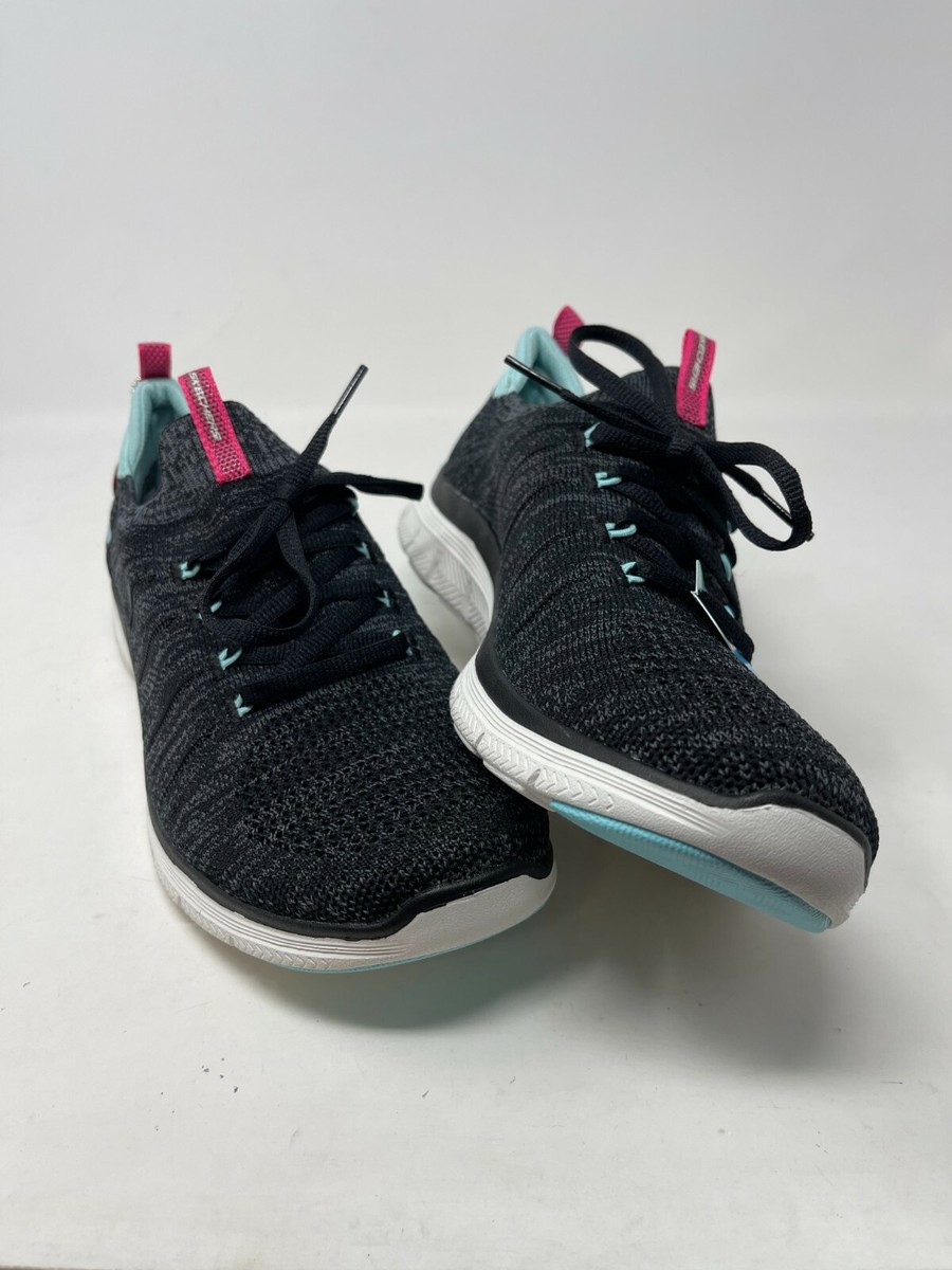 NEW Women's Black Skechers Flex Appeal LAP 149306/BKLB