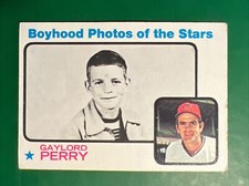 1973 Topps #346 EX-VG Gaylord Perry (HOF) Cleveland Indians Boyhood Photos