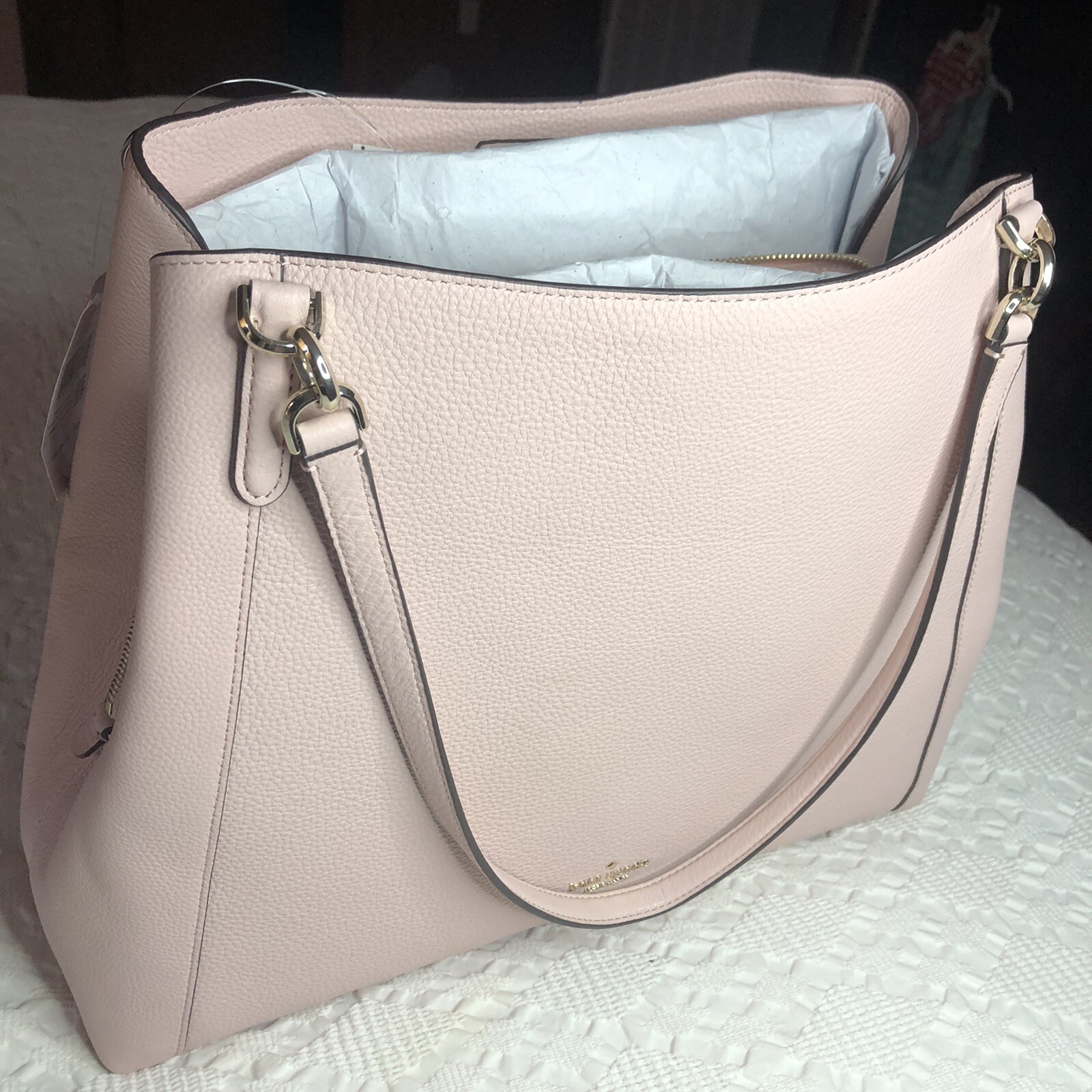 NWT Kate Spade Jackson Large Triple Compartment Leather Shoulder Bag | eBay