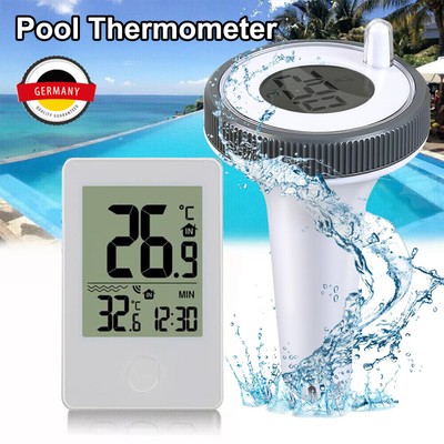 Wireless Digital Poolthermometer Schwimmbecken Temperatur Tester Saunen Bath DE