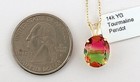 LAB TOURMALINE 5.18 Cts PENDANT 14k YELLOW GOLD - New With Tag - Made in USA — photo 4