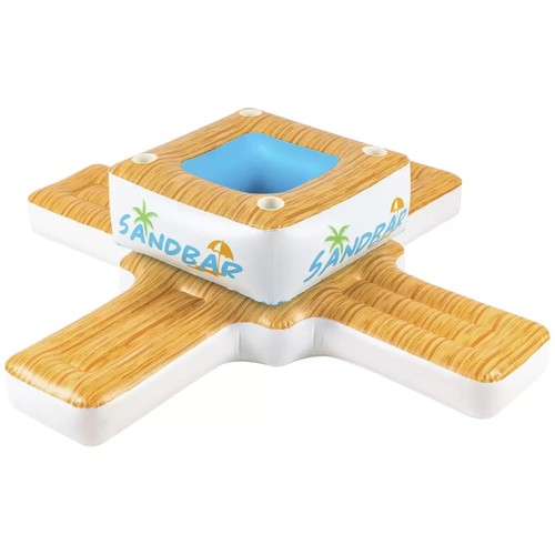 COOL Bestway Inflatable Pool Sandbar Water Float Island Bar Cooler Lounge 246cm - Picture 2 of 7