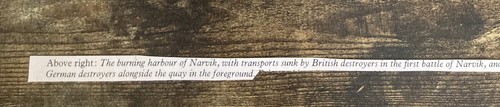 Book Clipping Photo Narvik Harbour Burning WW II Norway - Picture 2 of 2