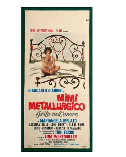 Locandina originale film Mimì metallurgico ferito nell'onore (1972) - Regia di Lina Wertmüller