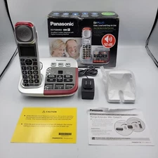 Panasonic KX-TGM450 Silver Big Button Amplified Cordless Phone Answering Machine