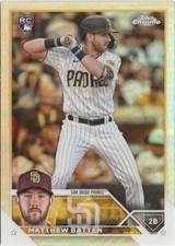 2023 Topps Chrome Update Matthew Batten Refractor SP RC San Diego Padres