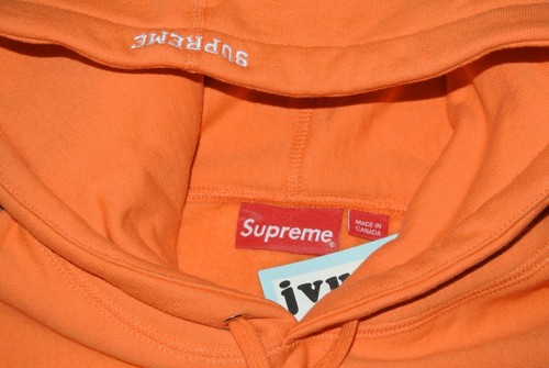 NEW SUPREME FW17 TONAL S LOGO HOODED SWEATSHIRT MEDIUM BRIGHT ORANGE box nas - Picture 7 of 12