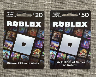 ROBLOX Game CARD UK Edition 20£ & 50£ Collection Card (Without Credit)