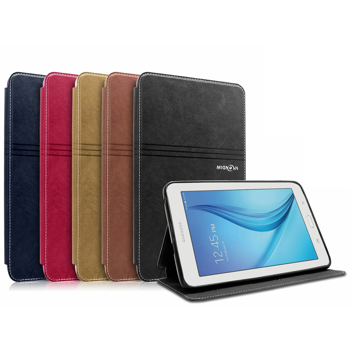 Folio Leather Case Cover For Samsung Galaxy Tab E Lite 7