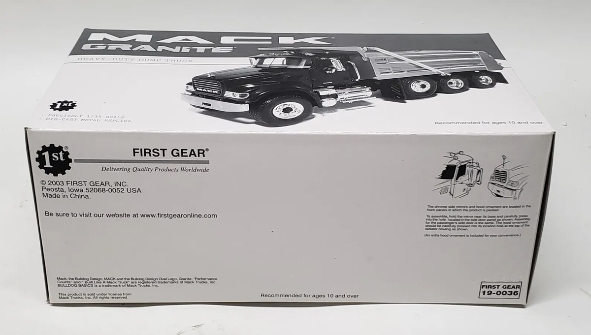 ミニカー 1st gear MACK GRANITE WITH 28 TRAIT 2023 First Gear 1:87 HO *WASTE MANAGEMENT* Mack Granite MP