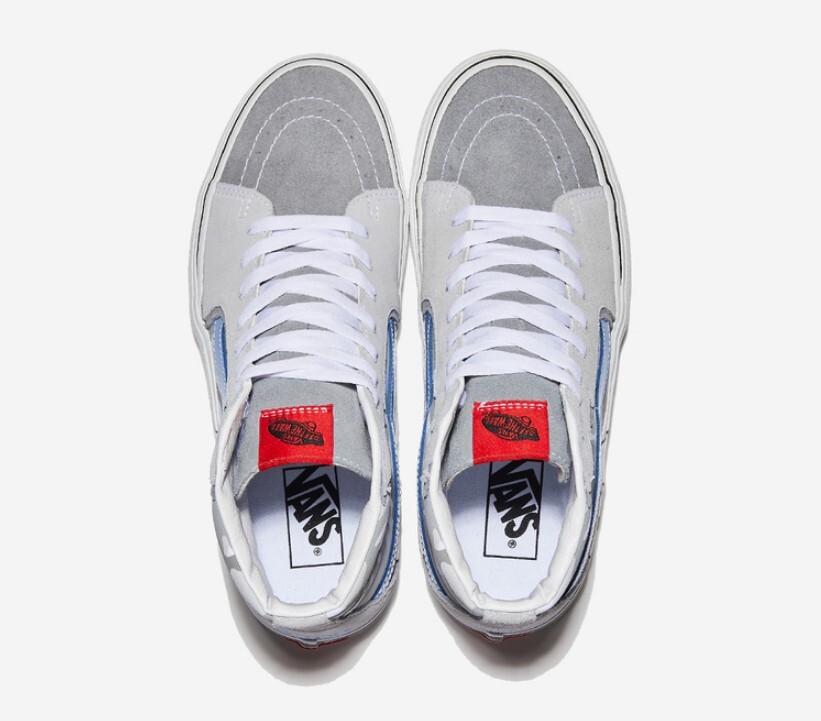 Vans X Aape SK8-Hi Bolt Grey Blue men's sneakers VN0A5JIVY31