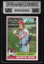 BUCKY DENT Signed 1976 Topps Baseball Card #154 AUTO CAS Certified Autograph