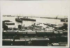 Algérie, Alger, le Port, Vue générale Vintage print, Photographie provenant d�