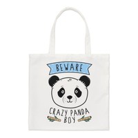 Beware VerrüCkt Panda Junge Regular Tragetasche Lustig Tier Schulter Shopper