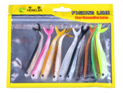 Hengjia 10 x Soft Bait Angel Kunstköder Gummifisch 8,5 cm Barsch Hecht Zander 