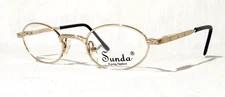 NEW Sunda A130 eyeglasses 38-18-120, Petite size frames (kids/adult) Gold w/case