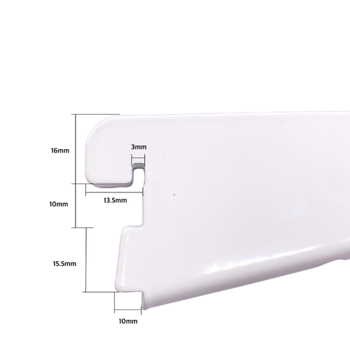 Twin Slot Shelving Wall Upright Bracket Support WHITE BLACK Adjustable shelf - Picture 12 of 24