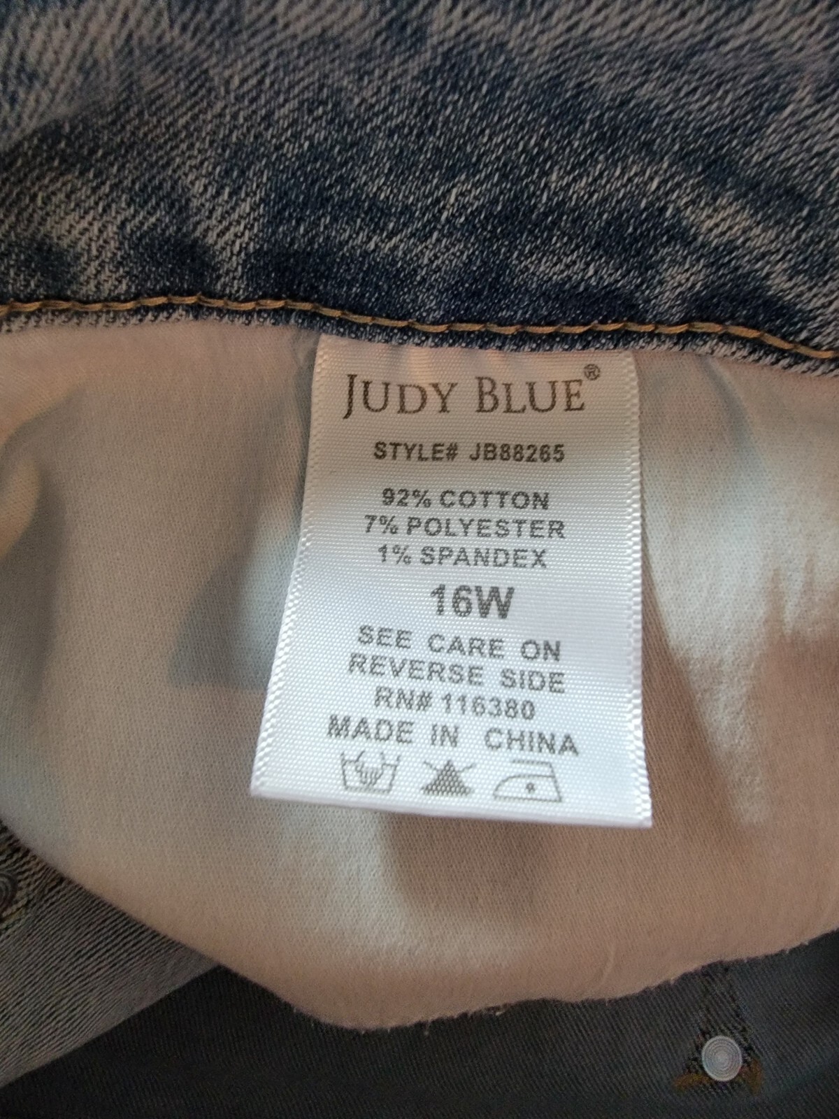 Judy Blue Womens Starry Eyed Blue Jeans Skinny Fit Raw Hem High