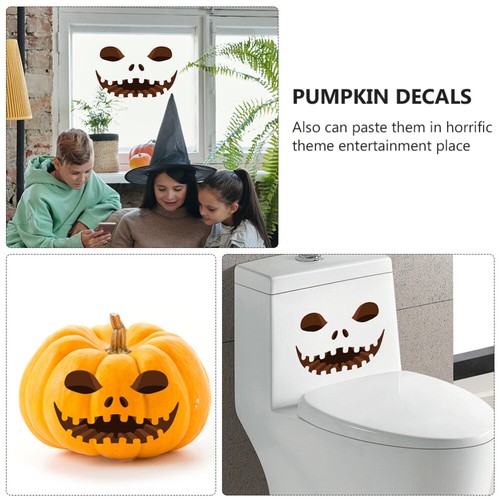 6 Sheets Pumpkin Sticker Halloween Party Decals Backdrop Decor - Picture 12 of 12