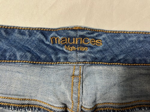 Maurices Damenshorts 20 W blau Jeans abgeschnitten Manschetten Denim #B-842 - Bild 5 von 7